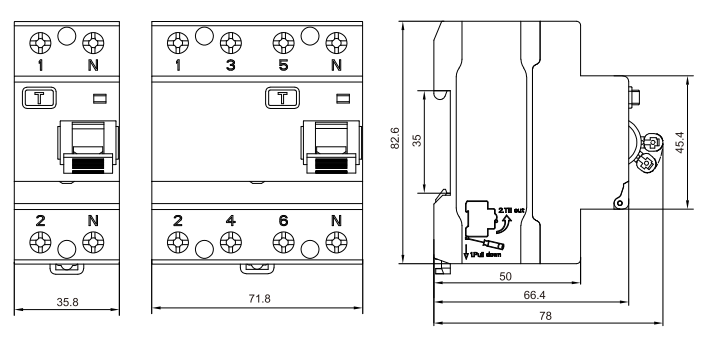 Etek RCD EKL11-80 Größe