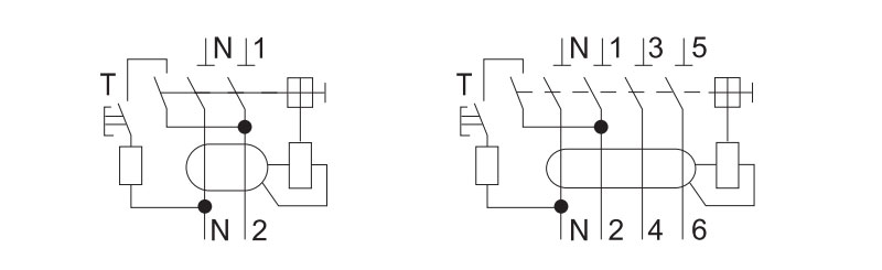 ETEK RCCB EKL6-100(H) Schaltplan